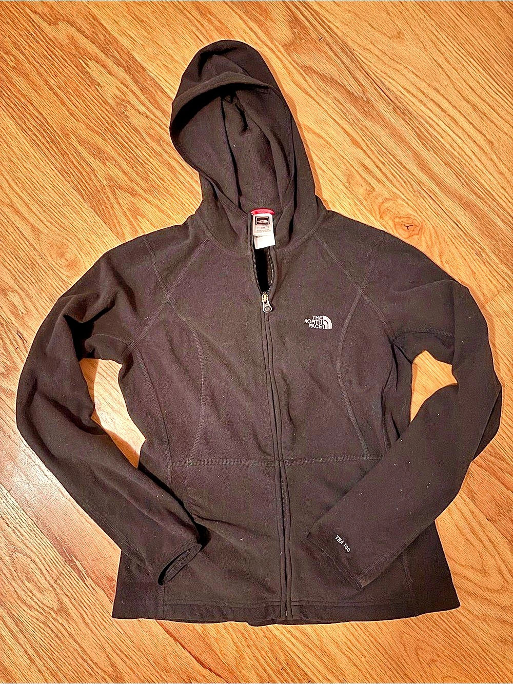 The North Face TKA 100 Full Zip Fleece Hoodie Black Medium